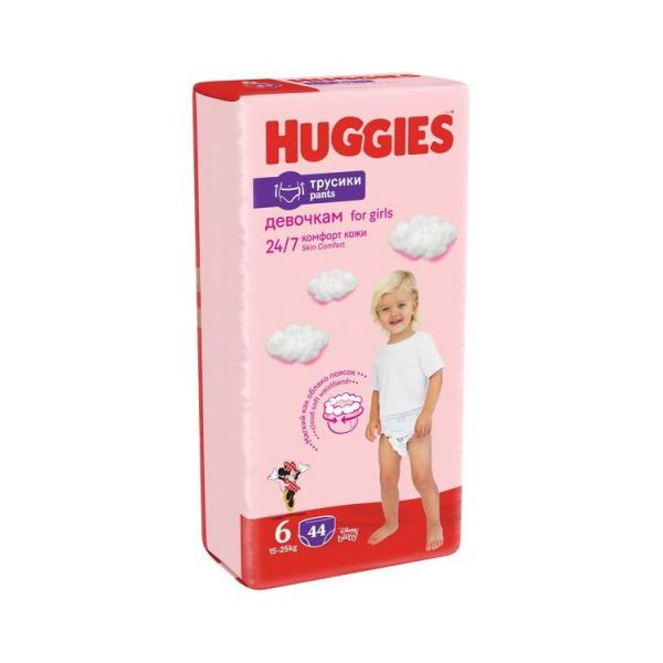 Подгузники-трусики Huggies Трусики девочкам 15 - 25 кг, размер 15 - 25 кг, 44 шт.